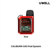 Caliburn Gk3 Pod System Red